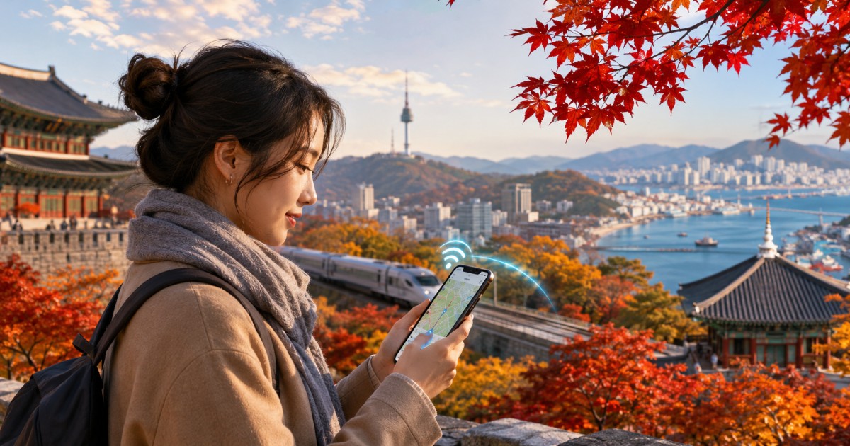 South Korea Autumn Foliage 2026: eSIM for Seoul & Busan